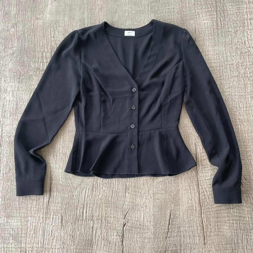 Aritzia Black Blouse